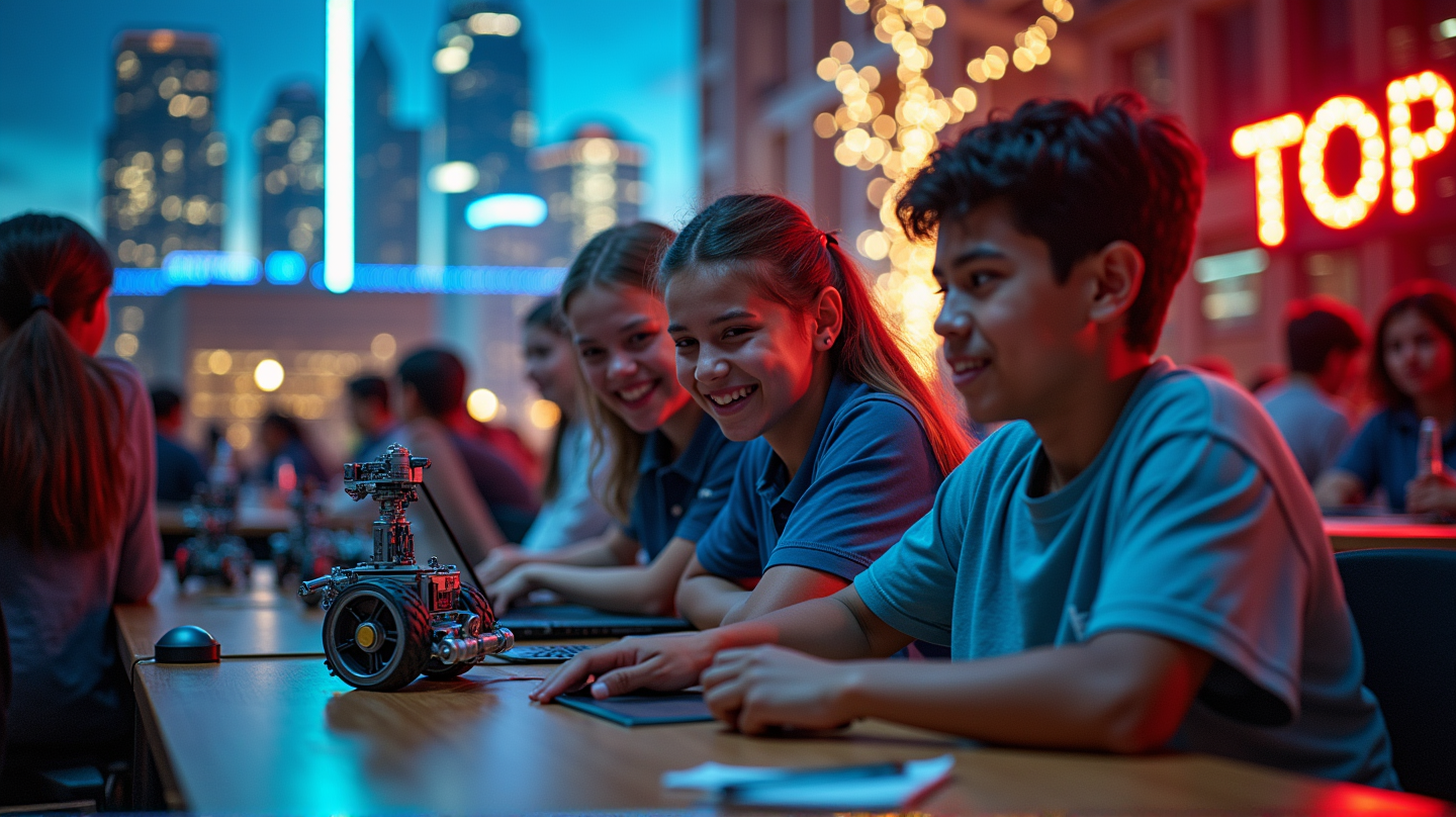 Tommie Kunst ungdomsskole forbereder seg på global robotikkmesterskap i Dallas!