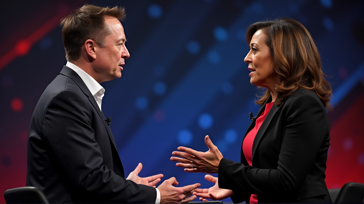 Elon Musk Fremhever Ironien i Kamala Harris sin Holdning til Sensur