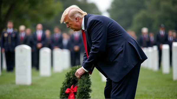 Trumps besøk i Arlington: Minnedagens høytidelighet midt i politisk uro